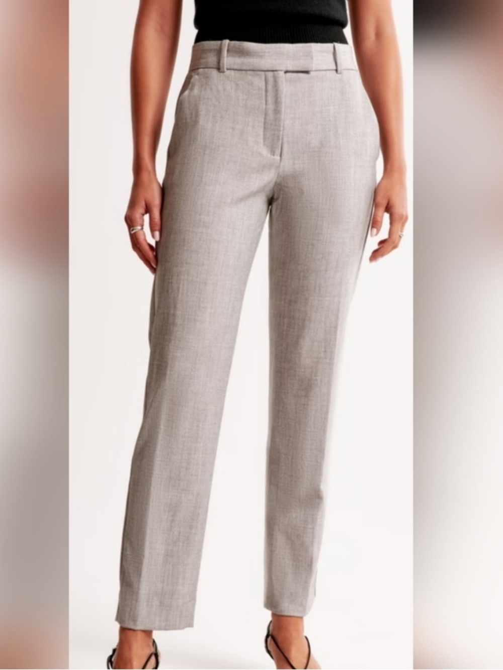 Abercrombie & Fitch Tailored Grey Tapered Pants - Picture 3 of 7